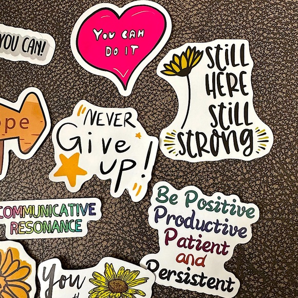 NEW - 11 stickers - positive sayings / encouragement classroom prizes Easter egg - Picture 6 of 7